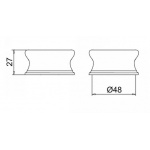 Burlington Rozety podwyższające do baterii (para) chrom T4B-2