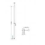 Burlington Rura pionowa z mocowaniem do deszczownicy natynkowej Nikiel V21NKL