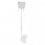 Burlington Spłuczka górnopłuk 43 cm Białe Aluminium T59WHI