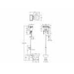 Burlington Spłuczka górnopłuk 43 cm Czarne Aluminium T60BLA