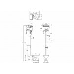 Burlington Spłuczka górnopłuk 43cm, Chrom Aluminium T70CHR