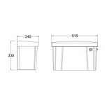 Burlington Spłuczka z rączką ceramiczną 51 cm biała C30