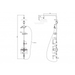 Burlington Stour Bateria natryskowa termostatyczna chrom BF3S