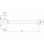 Burlington Syfon Umywalkowy Z Płaskim Spodem Chrom W13