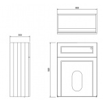 Burlington Szafka do Miski WC 60 cm oliwka W60O