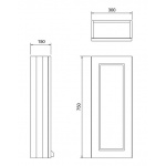 Burlington Szafka Łazienkowa 30 cm Wisząca oliwka F3WO