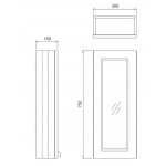 Burlington Szafka Łazienkowa z Lustrem 30 cm Wisząca oliwka F3MO