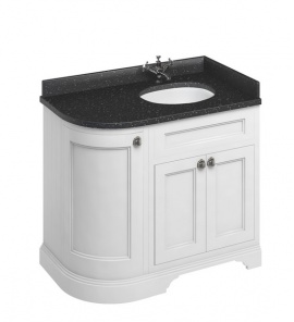 Burlington Szafka pod umywalkę 1000 mm Prawa Biały FC3W