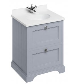 Burlington Szafka pod umywalkę 650 mm Szary FF9G