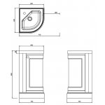 Burlington Szafka pod umywalkę 430 mm Szary FC7G