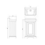Burlington Szafka pod umywalkę 512 mm Niebieski FC11B