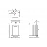 Burlington Szafka pod umywalkę 512 mm Niebieski FC12B
