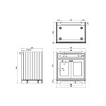 Burlington Szafka pod umywalkę Matt White FC13W