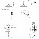 Burlington Trent Bateria natryskowa podtynkowa termostatyczna z deszczownicą 9" Nikiel TF2S NKL+V17 