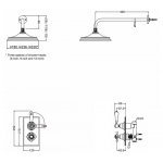 Burlington Trent Bateria natryskowa podtynkowa termostatyczna bez deszczownicy Gold TF1SGOLD