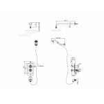 Burlington Trent Bateria natryskowa podtynkowa termostatyczna chrom TF2S