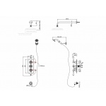 Burlington Trent Bateria natryskowa podtynkowa termostatyczna chrom TF3S
