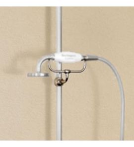 Burlington Uchwyt na słuchawkę prysznicową mocowany do rury pionowej chrom V24