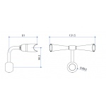 Burlington Uchwyt na słuchawkę prysznicową mocowany do rury pionowej chrom V24