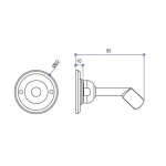  Burlington Uchwyt punktowy na słuchawkę prysznicową chrom V18 W MAGAZYNIE!!