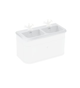 Burlington Umywalka 100x47 biały połysk CH01001SCW