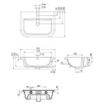 Burlington Umywalka 65x47 biały połysk CH0651SCW