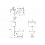  Burlington Miska stojąca do dolno lub górnopłuku 52,5x36 biała P2 W MAGAZYNIE!!