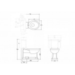 Burlington WC Stojący do kompaktu biały P18