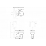 Burlington WC Stojący do dolnopłuku biały P19