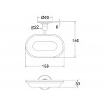 Burlington Wkład ceramiczny do mydelniczki ściennej Czarny BX24