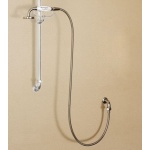  Burlington Zestaw wannowy ze słuchawką, wężem i kolankiem chrom V38 NA MAGAZYNIE!! Tylko 2 sztuki w takiej cenie!!