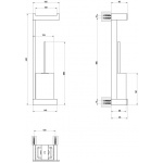 Gessi Rettangolo Szczotka z papiernicą (czarna) chrom 20868.031 / 20868031