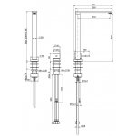 Carlo Frattini Bateria kuchenna ze zdalnym sterowaniem Chrom F7037CR
