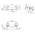 Carlo Frattini Bateria natryskowa termostatyczna ścienna bez zestawu natryskowego Chrom F4275/1CR