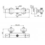 Carlo Frattini Bateria natryskowa termostatyczna ścienna bez zestawu natryskowego Chrom F4285/1CR