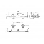 Carlo Frattini Bateria natryskowa termostatyczna ścienna bez zestawu natryskowego Chrom F4075/3CR