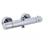Carlo Frattini Bateria natryskowa termostatyczna ścienna bez zestawu natryskowego Chrom F4085/1CR