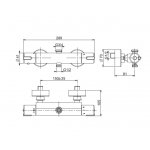Carlo Frattini Bateria natryskowa termostatyczna ścienna bez zestawu natryskowego Chrom F4085/1CR