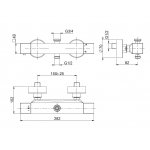Carlo Frattini Bateria natryskowa termostatyczna ścienna bez zestawu natryskowego Chrom F4255/1CR