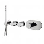 Carlo Frattini Bateria natryskowa termostatyczna podtynkowa z zestawem natryskowym Chrom F3188X2CR