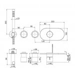 Carlo Frattini Bateria natryskowa termostatyczna podtynkowa z zestawem natryskowym Chrom F3188X2CR
