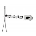 Carlo Frattini Bateria natryskowa termostatyczna podtynkowa z zestawem natryskowym Chrom F3188X4CR
