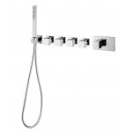 Carlo Frattini Bateria natryskowa termostatyczna podtynkowa z zestawem natryskowym Chrom F3968X4CR