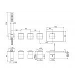 Carlo Frattini Bateria natryskowa termostatyczna podtynkowa z zestawem natryskowym Chrom F3968X4CR