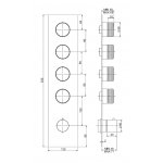 Carlo Frattini Bateria natryskowa termostatyczna podtynkowa Chrom F5603X4HCR