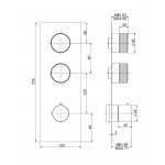 Carlo Frattini Bateria natryskowa termostatyczna podtynkowa Chrom F5603X2HCR