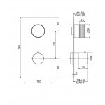 Carlo Frattini Bateria natryskowa termostatyczna podtynkowa Chrom F5603X1HCR