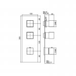 Carlo Frattini Bateria natryskowa termostatyczna podtynkowa Chrom F3513X2CR