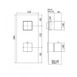 Carlo Frattini Bateria natryskowa termostatyczna podtynkowa Chrom F3513X1CR