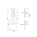 Carlo Frattini Bateria natryskowa termostatyczna podtynkowa Chrom F3973X2CR